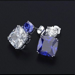 Elegant Sapphire Sterling Silver Earrings